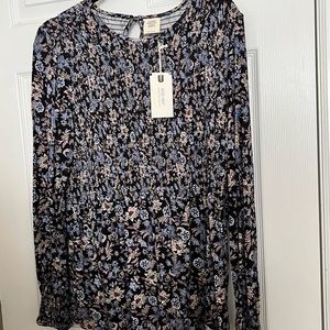 Matilda Jane Asherton Floral Print Smicked Top - brand new, size Large